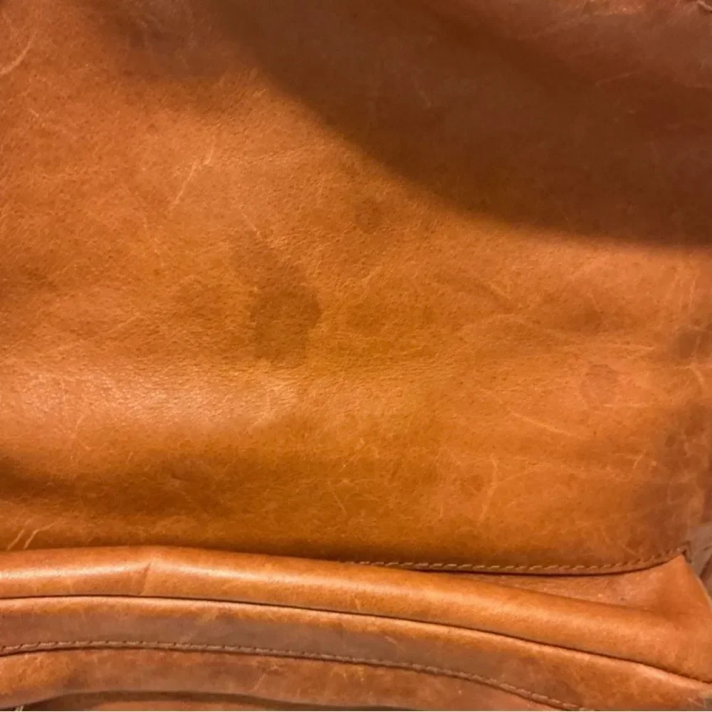 Madewell Large Lorimer Leather Backpack in English Saddle